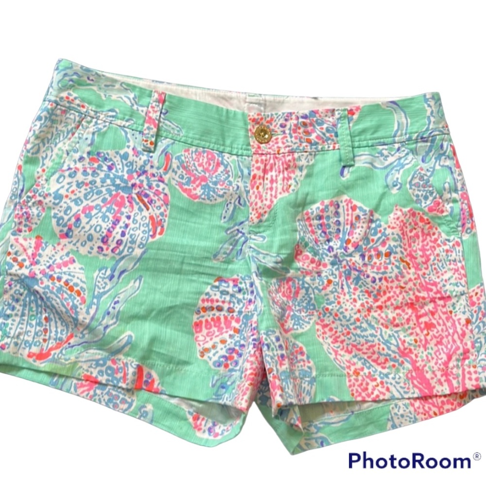 Lilly Pulitzer Minty Fresh Fansea Callahan Shorts Size 4